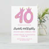 invitations florales modernes à 40e anniversaire (Debout devant)