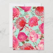 Invitations florales modernes, roses et moulures (Dos)