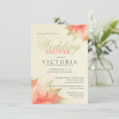 Invitations florales oranges de wedding shower (Debout devant)