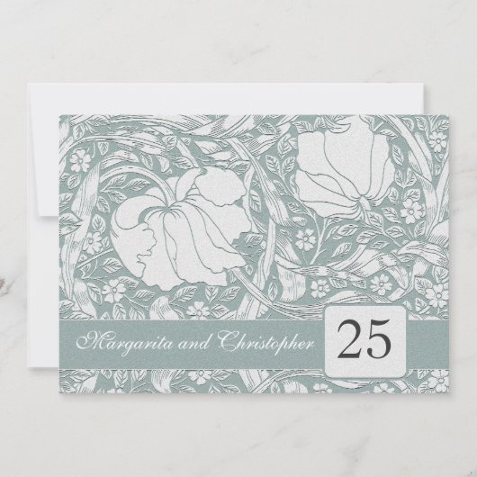 Invitations florales pour les noces d'argent, 25 a (Devant)
