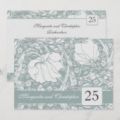 Invitations florales pour les noces d'argent, 25 a (Devant / Derrière)