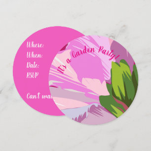 Invitations florales rondes personnalisables