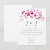 Invitations florales roses de mariage de guirlande (Devant / Derrière)