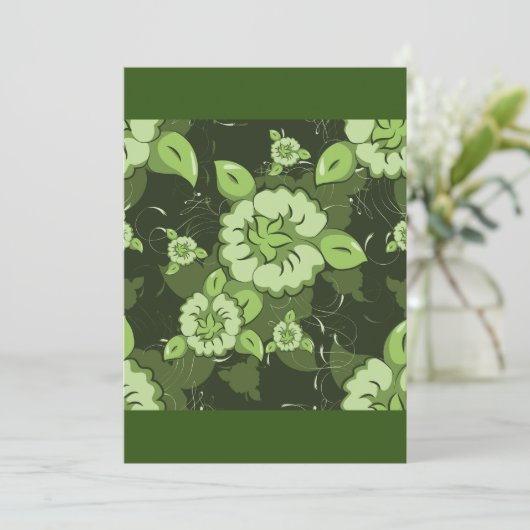 Invitations florales vertes (Debout devant)