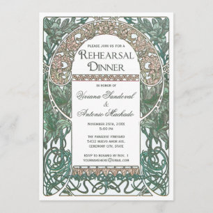Invitations florales vintages de dîner de