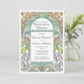 Invitations florales vintages de dîner de (Debout devant)