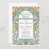 Invitations florales vintages de dîner de (Devant / Derrière)