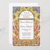 Invitations florales vintages de mariage de (Devant / Derrière)