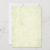 Invitations florales Vintages Turquoise (Dos)