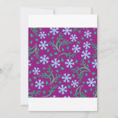 Invitations florales violettes (Devant)