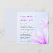 Invitations florales violettes bleues de mariage (Devant / Derrière)
