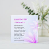 Invitations florales violettes bleues de mariage (Debout devant)