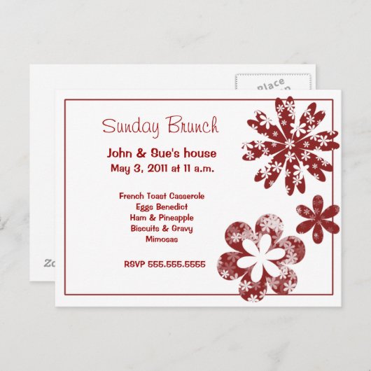 Invitations floraux capricieux (Devant / Derrière)