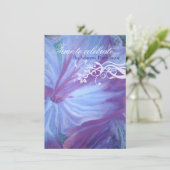 Invitations floraux de bachelorette de lilas bleus (Debout devant)