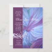 Invitations floraux de bachelorette de lilas bleus (Dos)