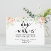 Invitations floraux de brunch de mariage de (Debout devant)