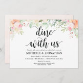 Invitations floraux de brunch de mariage de (Devant / Derrière)