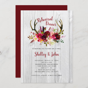 Invitations floraux de dîner de répétition de