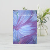 Invitations floraux pourpres bleus élégants de (Debout devant)