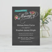 Invitations floraux rustiques de mariage de (Debout devant)