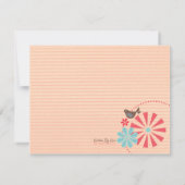 Invitations florifères funky (Dos)