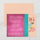 Invitations florifères funky (Devant / Derrière)