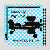 Invitations folles plates de coup d'anniversaire (Devant / Derrière)