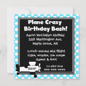 Invitations folles plates de coup d'anniversaire (Dos)