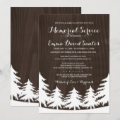 Invitations foncés de cérémonie commémorative de (Devant / Derrière)