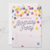 Invitations for Birthday Party (Devant)