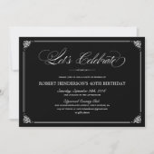 Invitations formelles d'anniversaire (Devant)