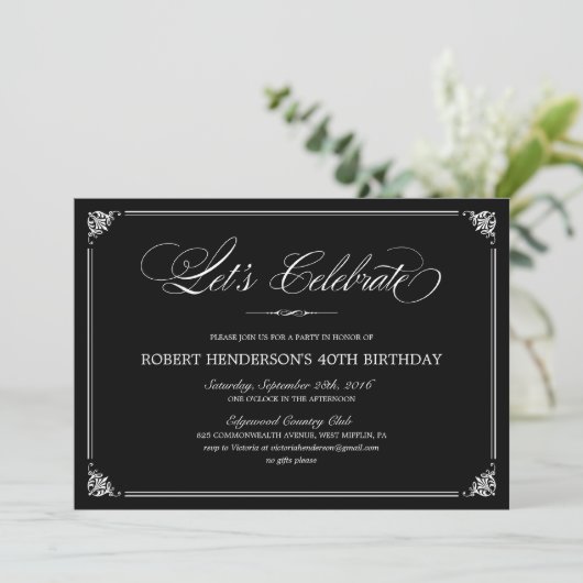 Invitations formelles d'anniversaire (Debout devant)