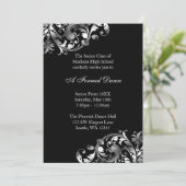 Invitations formelles d'argent et de bal (Debout devant)