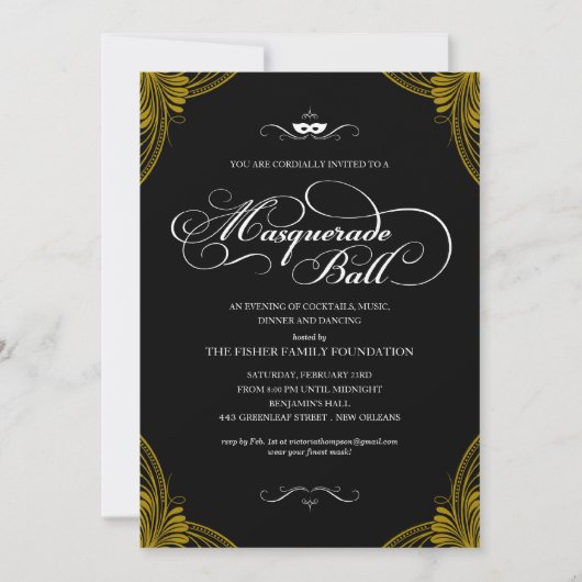 Invitations formelles de boules masquantes (Devant)