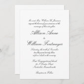Invitations formelles de mariage (Devant / Derrière)