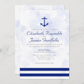 Invitations formelles de mariage d'Ancre (Devant / Derrière)