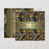 Invitations formelles de mariage de Camo (Devant / Derrière)