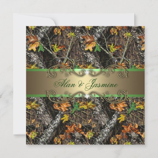 Invitations formelles de mariage de Camo (Devant)