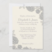 Invitations formelles de mariage de fleurs (Devant)