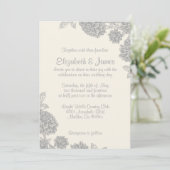 Invitations formelles de mariage de fleurs (Debout devant)