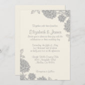 Invitations formelles de mariage de fleurs (Devant / Derrière)