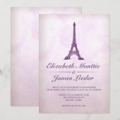Invitations formelles de mariage de Tour Eiffel (Devant / Derrière)