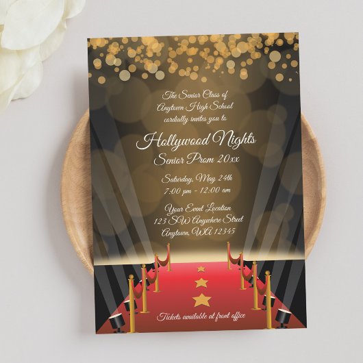 Invitations formelles du bal du tapis rouge d'Holl