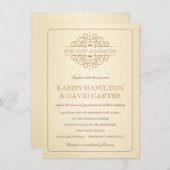 Invitations formelles victoriennes vintages de (Devant / Derrière)