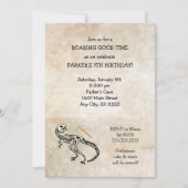 Invitations fossiles de fête d'anniversaire de (Devant)