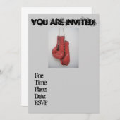 Invitations fraîches de gants de boxe (Devant / Derrière)