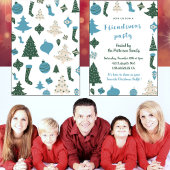 Invitations Friendsmas Jolies vert bleu