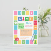 Invitations Fun Board Game Night Party (Debout devant)