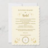 Invitations funéraires personnalisées pour bébés f (Dos)