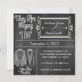 Invitations gaies de mariage de smoking de tableau (Devant)